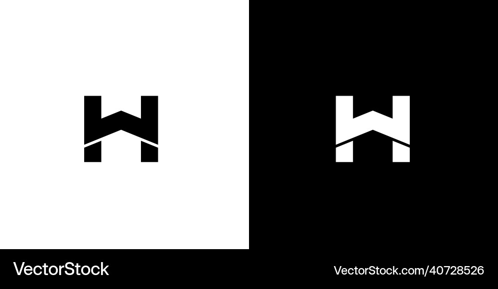 Wh initials logo design is suitable for simple vector image