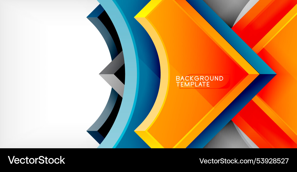 Arrow with round elements color geometric shapes Arrow with round elements color geometric shapes vector image