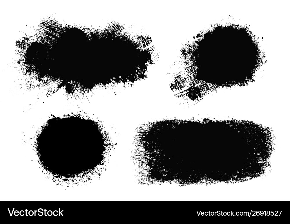 Brush strokes paintbrush set grunge Brush strokes paintbrush set grunge vector image