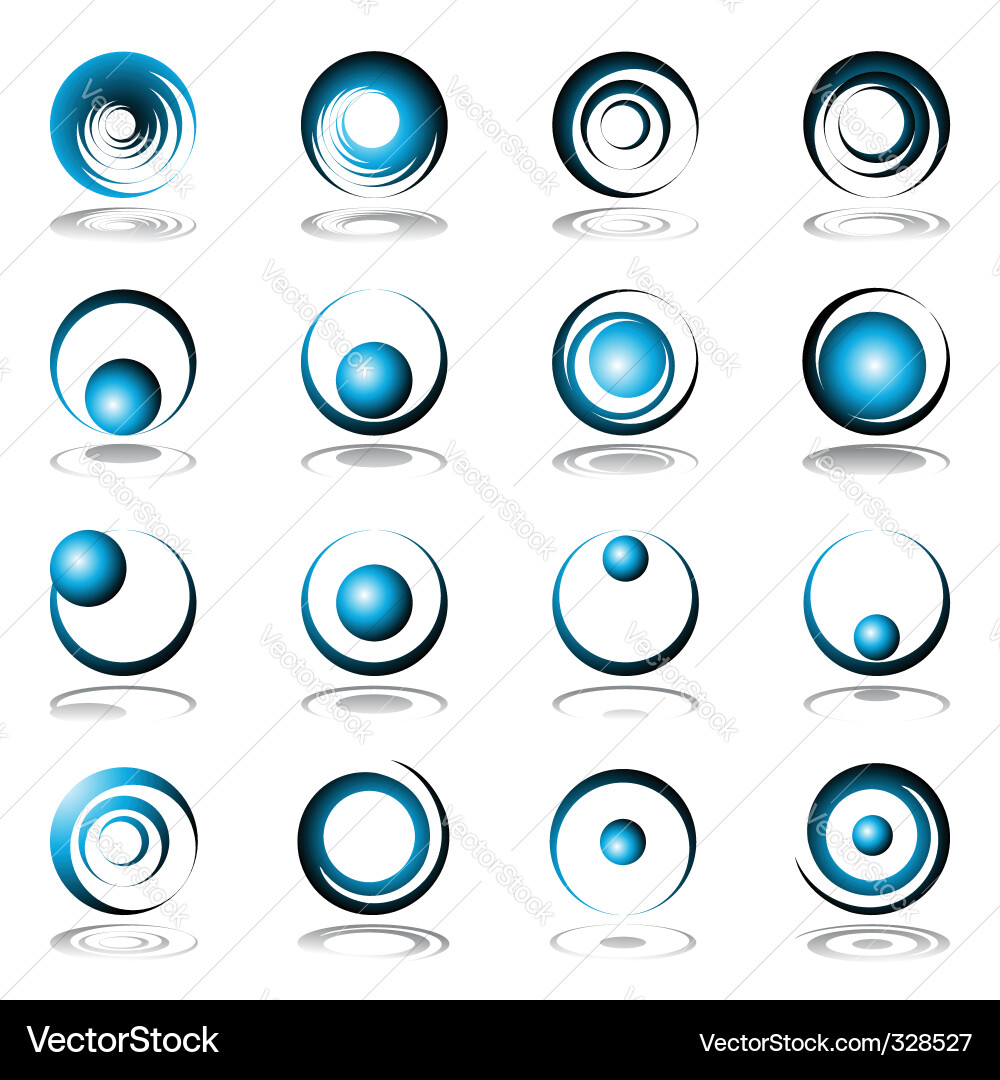 Dynamic Circular Motion Elements vector image