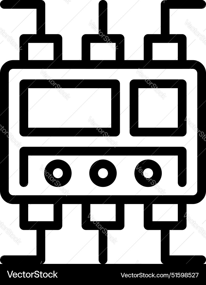 Electronic circuit board component showing Vector Image