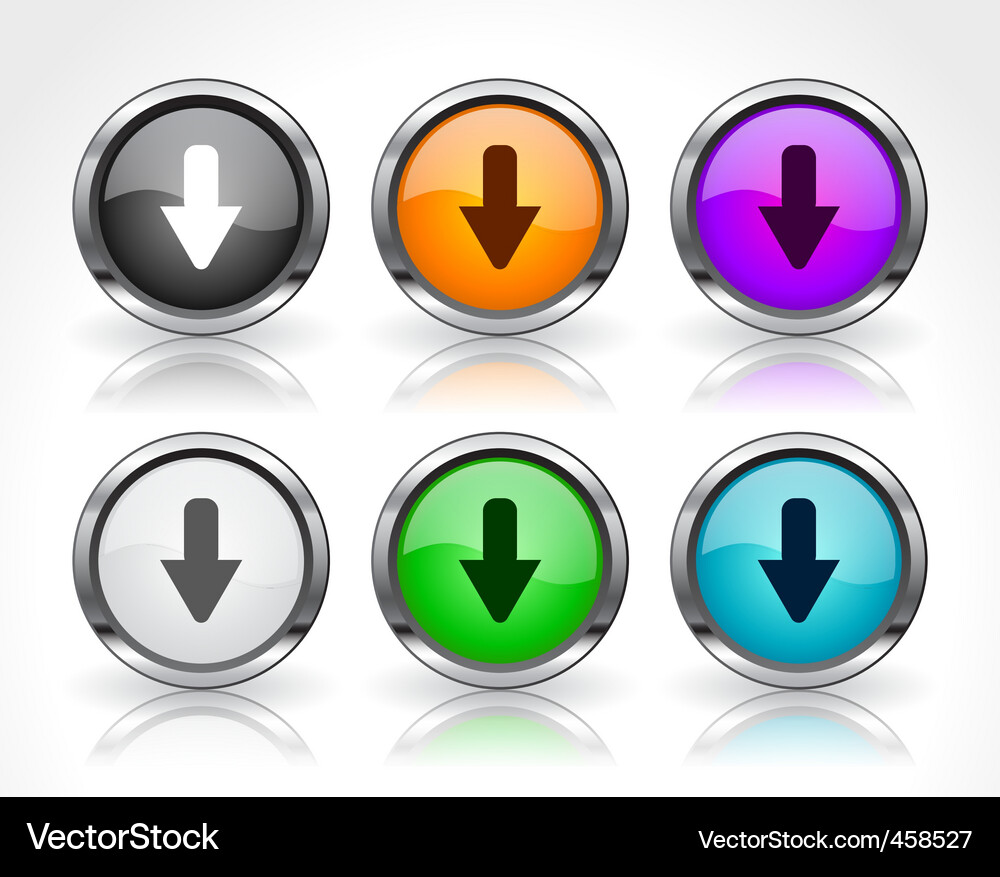 Modern Website Buttons Vector Image