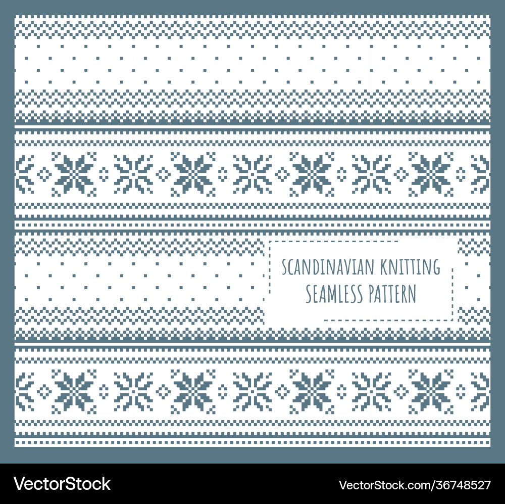 Scandinavian knitting seamless pattern design vector image