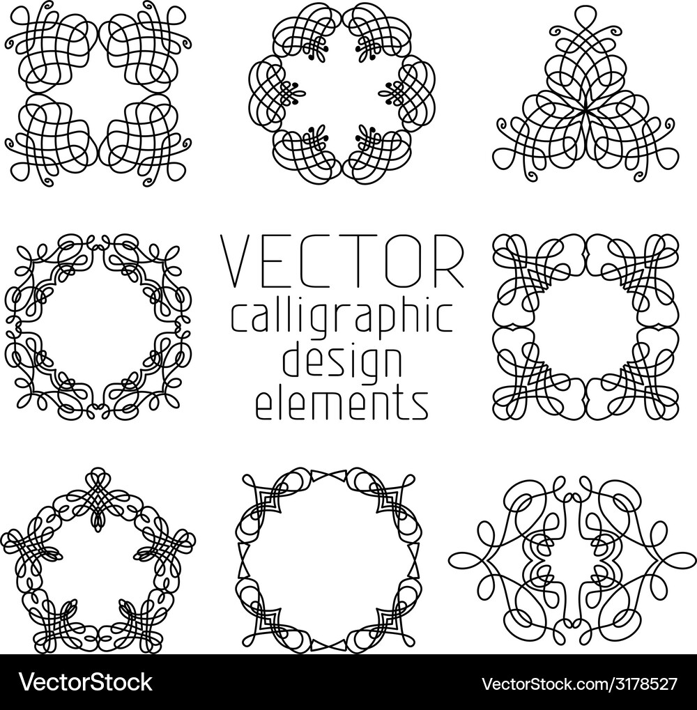Set of various design elements and page Vector Image