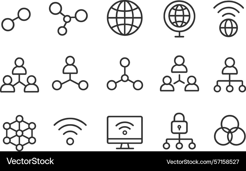 Showcasing various networking Showcasing various networking vector image