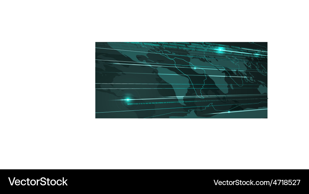 Tech World Map Background vector image