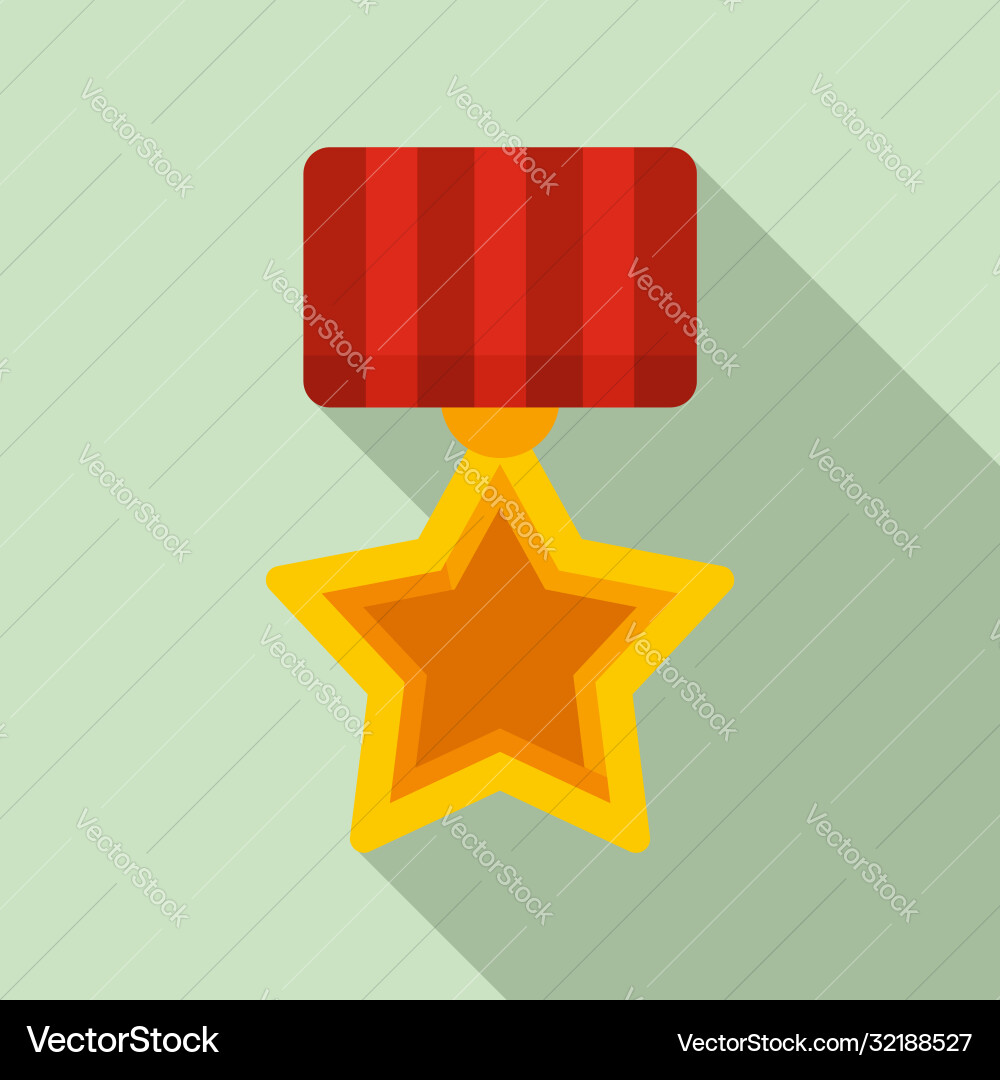Video game gold medal icon flat style Vector Image