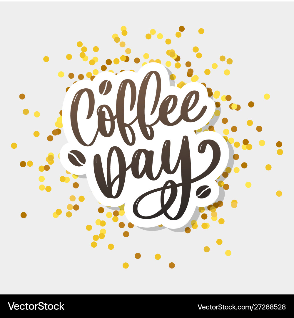 1 Oktober internationale Kaffeetag Logo Welt 1 Oktober internationale Kaffeetag Logo Welt vektorbild