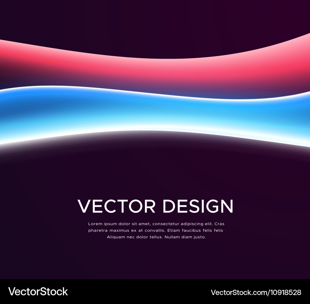 Abstract background with colorful glowing waves Vector Image