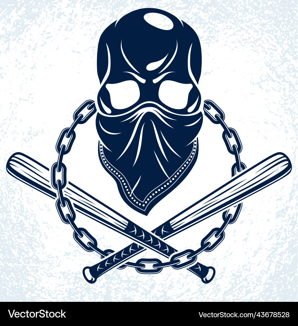 Aggressive Gang Emblem Vector Image