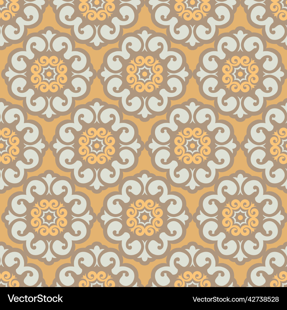 Central asian interlocking medallions Royalty Free Vector