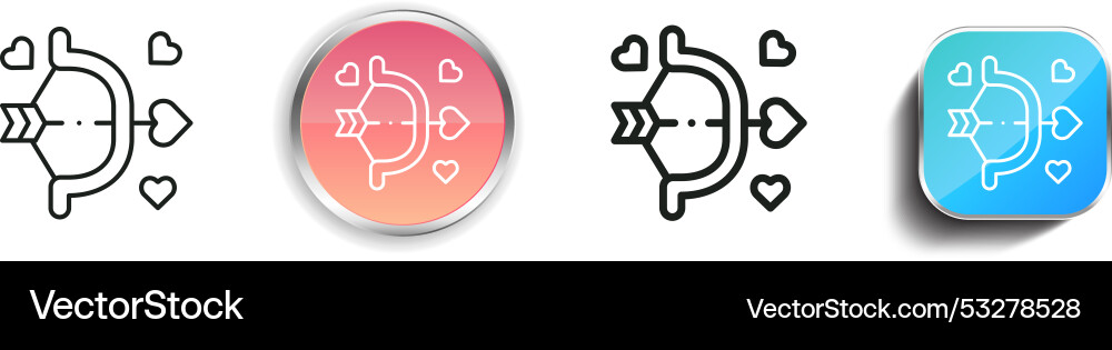 Cupid icon thin linear regular and button style Cupid icon thin linear regular and button style vector image