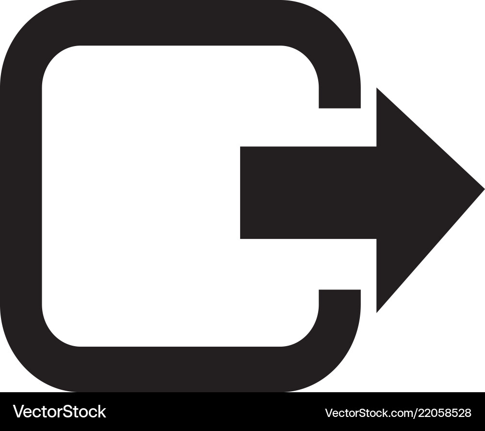 Exit Logout Icon vector image