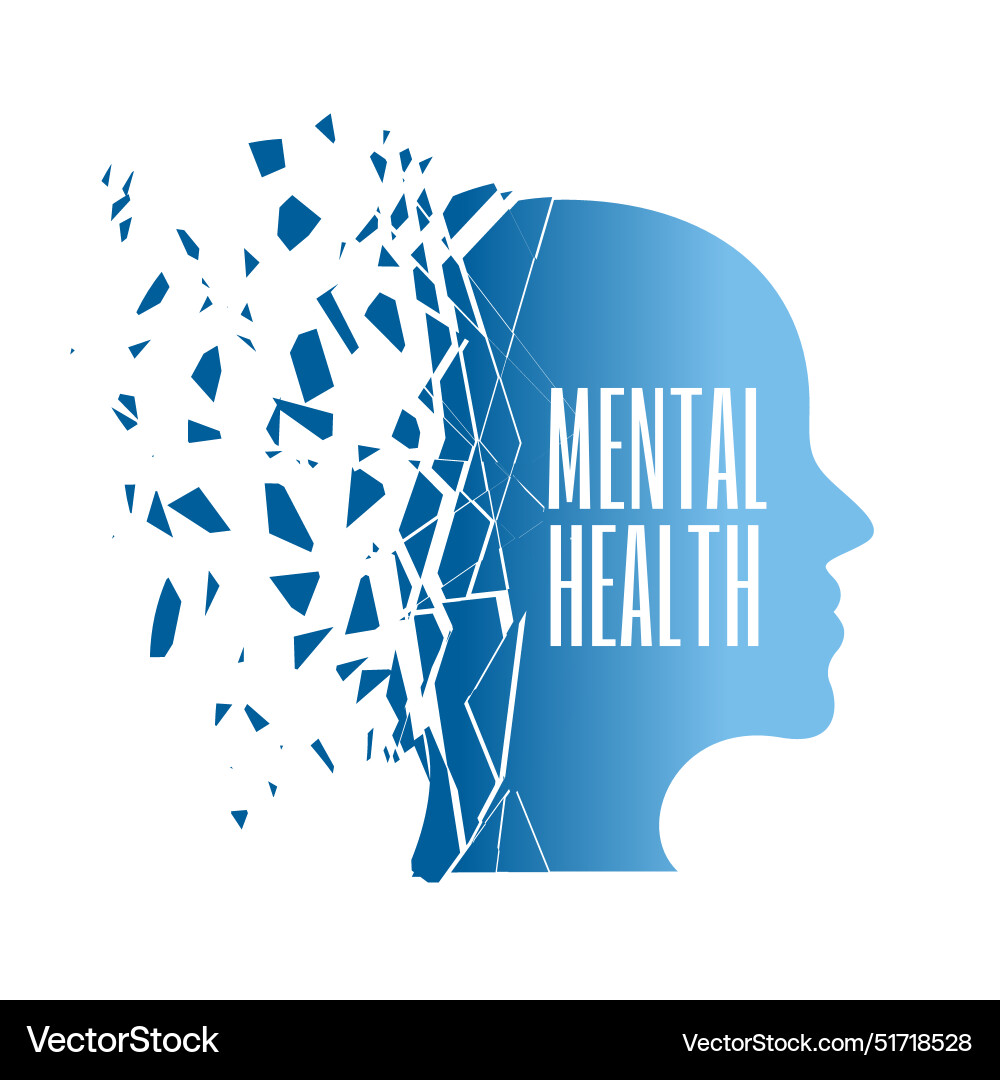Mental Health Concepts - Broken Pieces Vector Image