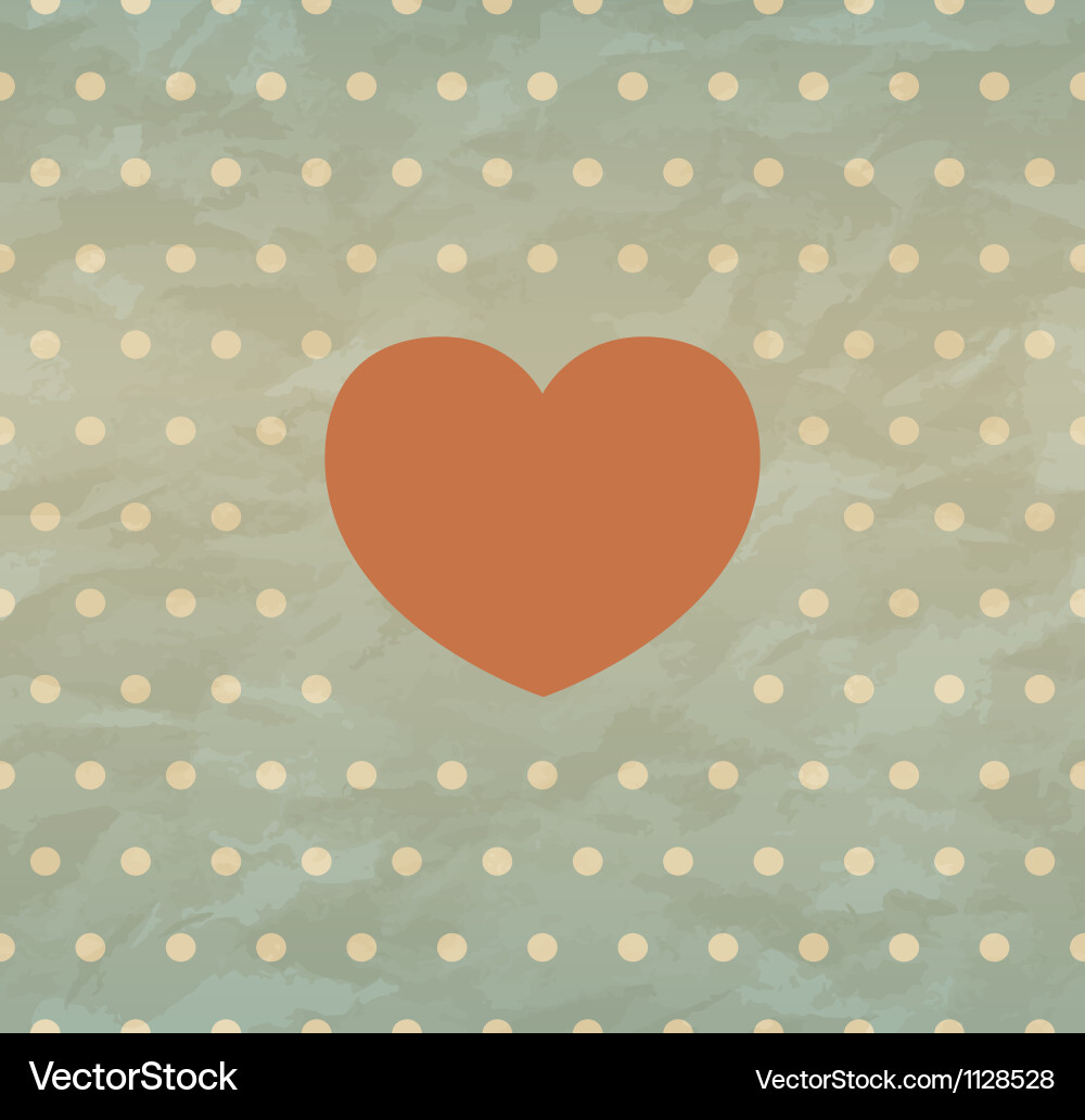 Retro Heart Pattern Background vector image
