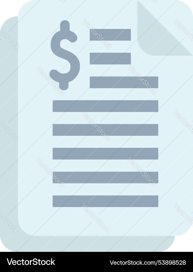 Stack of paper invoices displaying dollar sign Stack of paper invoices displaying dollar sign Vector Image