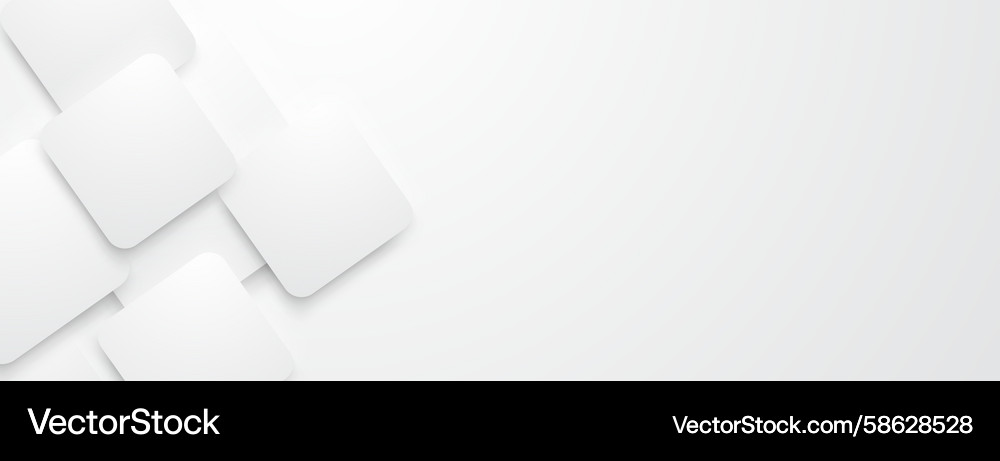 White rounded rectangles with shadows Vector Image