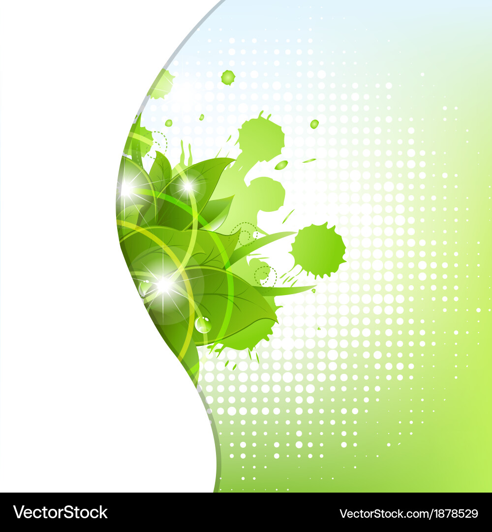 Abstract Green Blot Pattern Vector Image