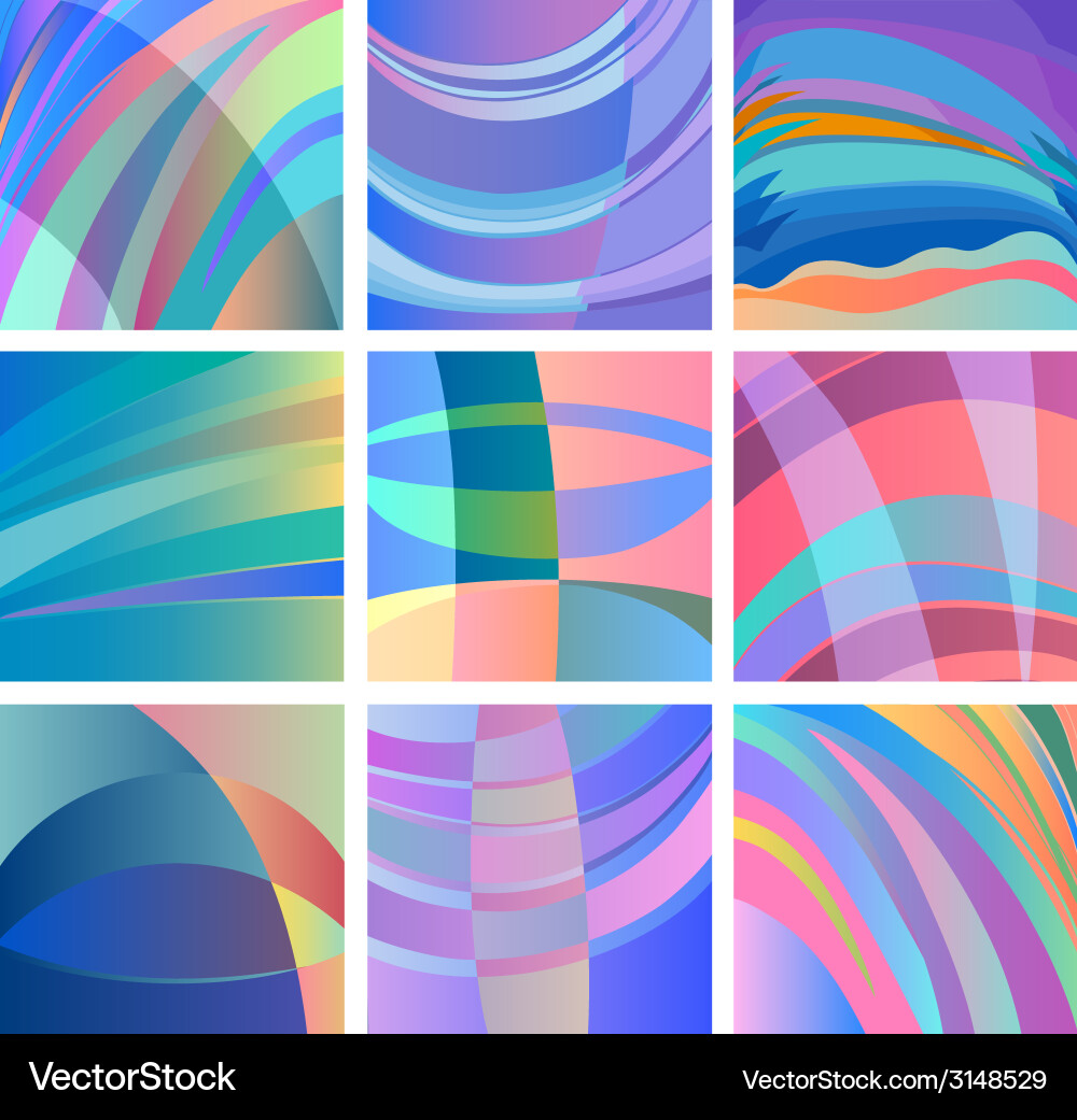 Abstract Smooth Background Set Vector Image