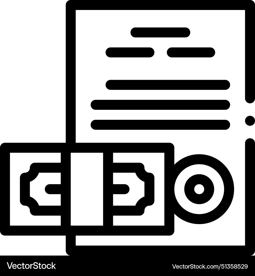 Bail icon thin linear style design isolated Bail icon thin linear style design isolated Vector Image