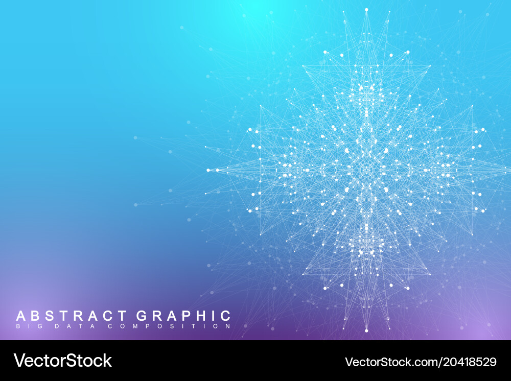 Big data complex graphic abstract background vector image