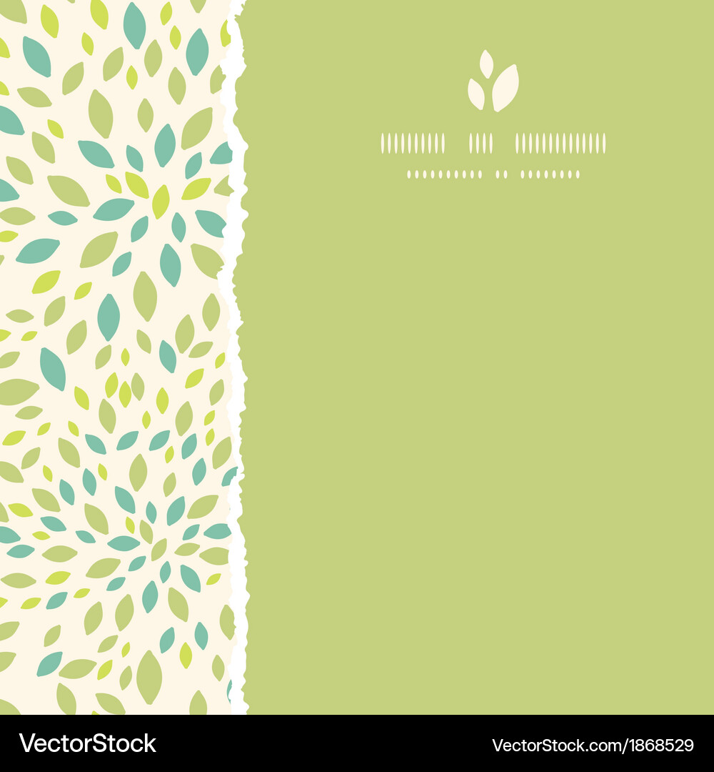 Leaf texture square torn frame seamless pattern Vector Image