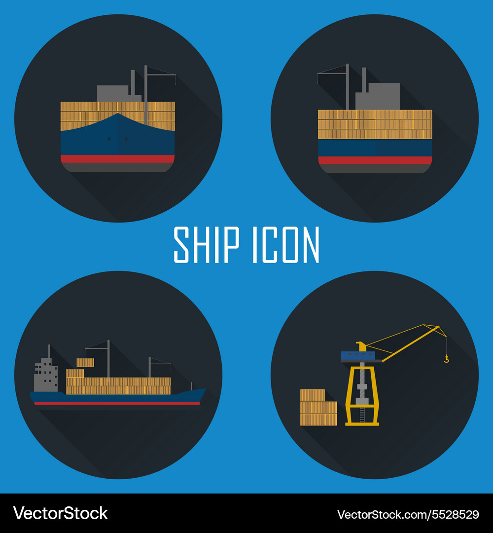 Logistic icon set for web or mobile aplication Vector Image
