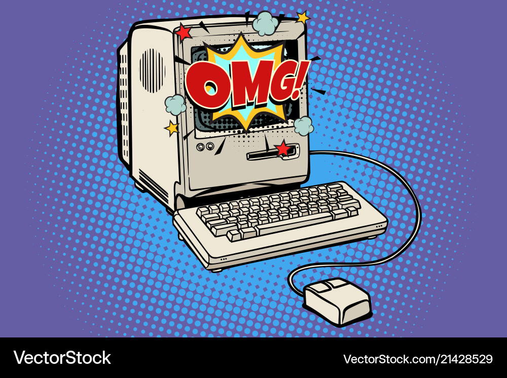 Retro Computer Pop Art vector image