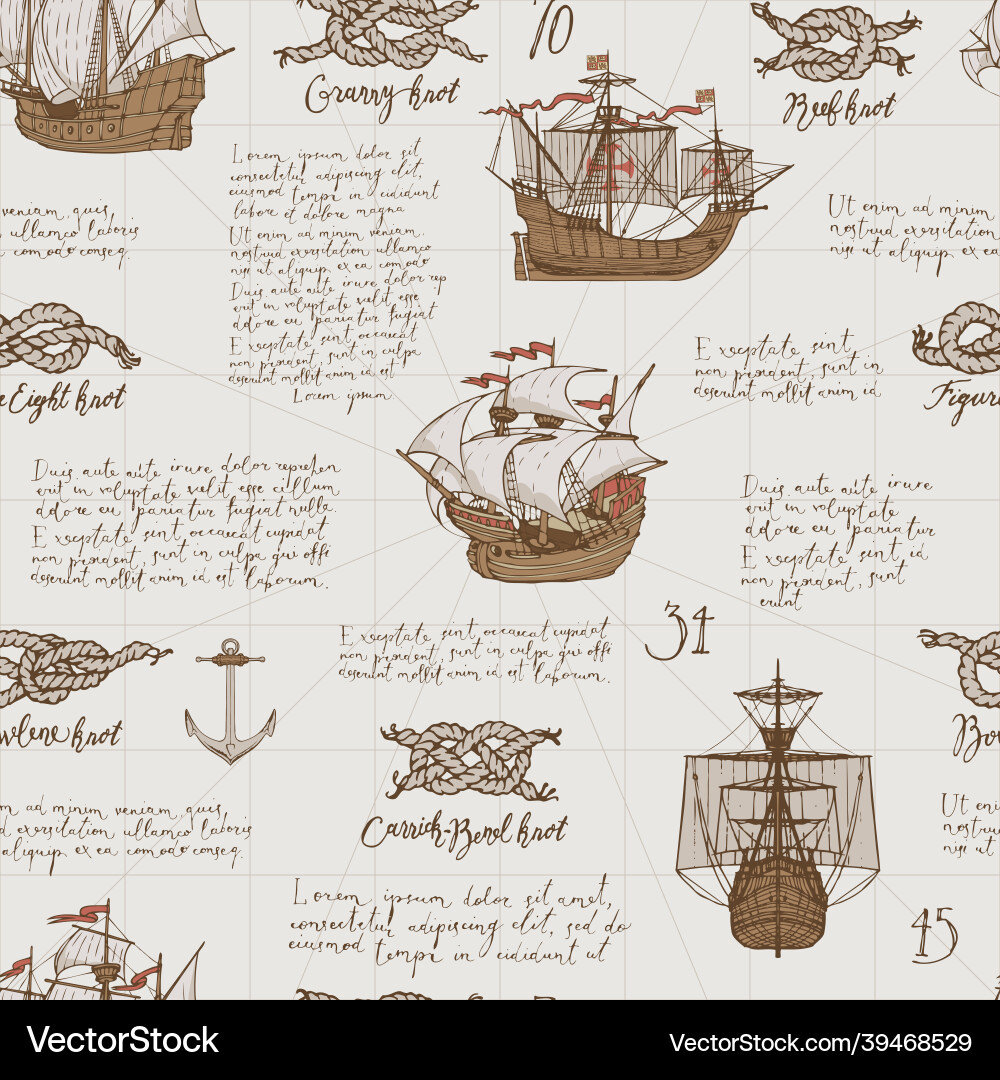 Vintage seamless pattern on the theme of travel Vintage seamless pattern on the theme of travel vector image