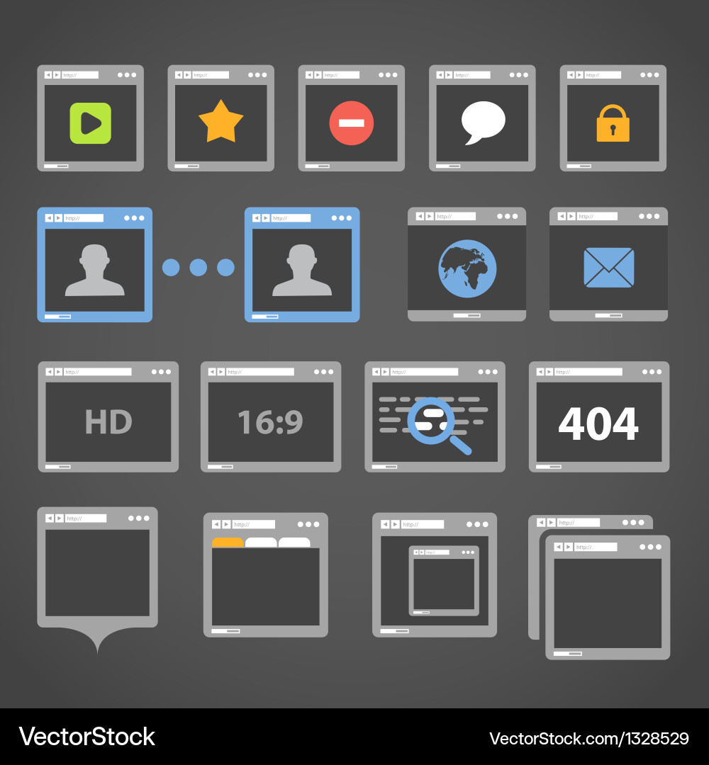 Web Icon Set vector image