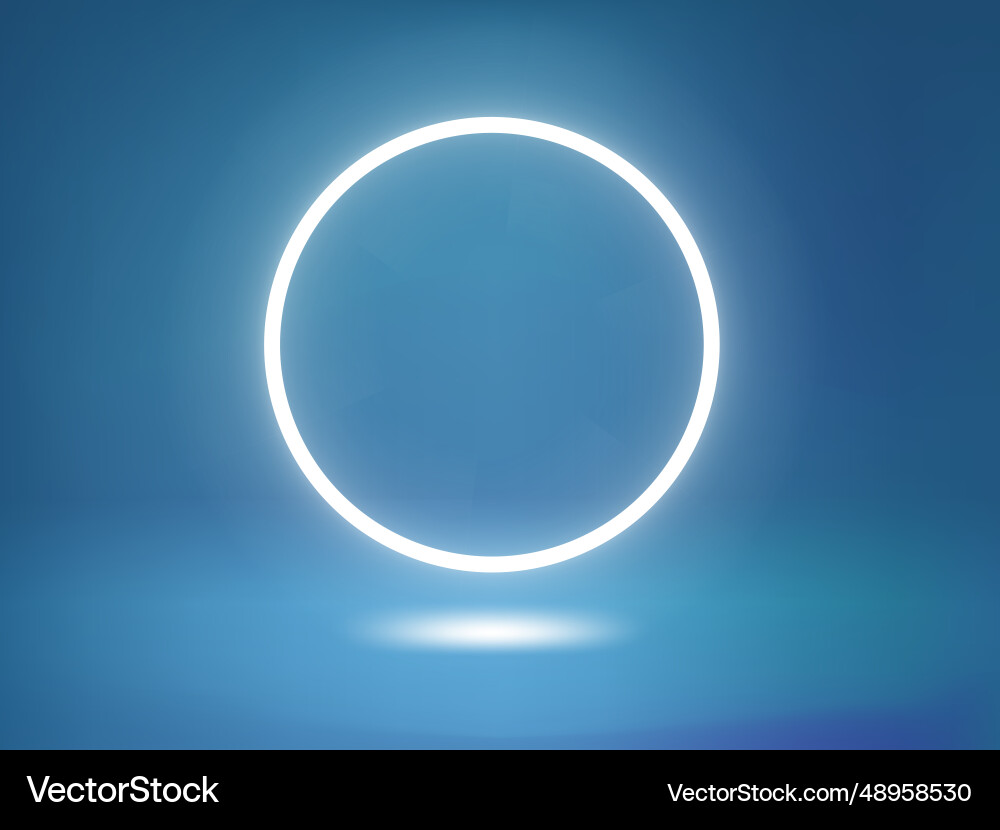 Circle empty frame with copy space 3d premium vector image
