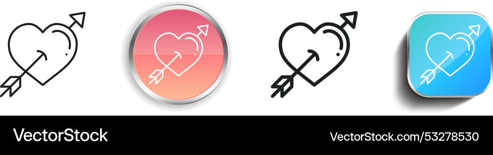 Cupid icon thin linear regular and button style Vector Image