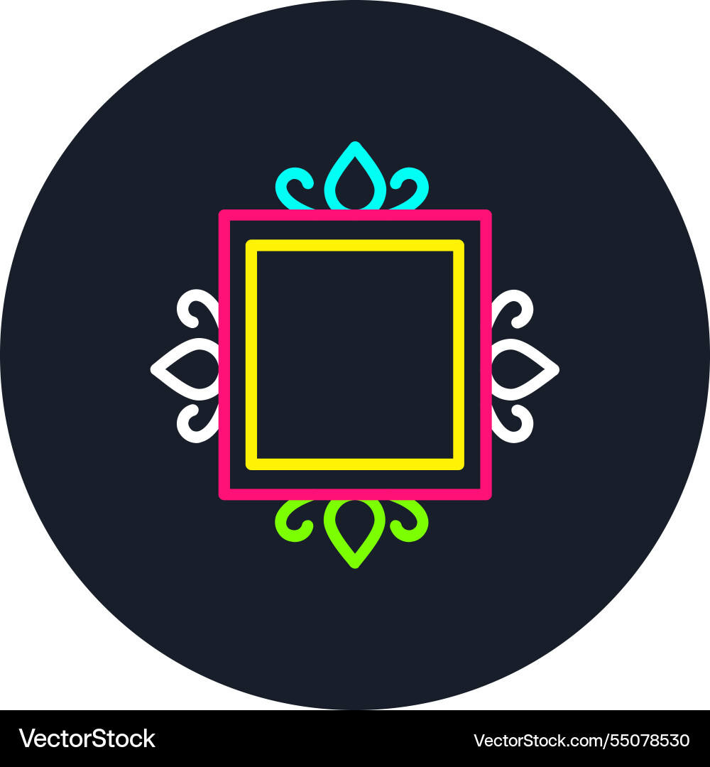 Frame line multi color icon Vector Image