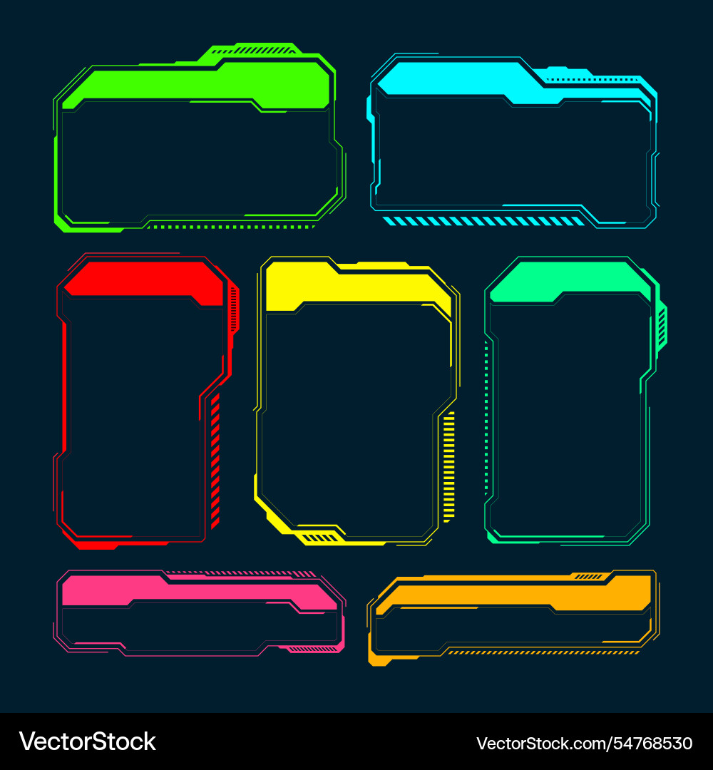 Futuristic hud or ui elements sci-fi user Futuristic hud or ui elements sci-fi user vector image