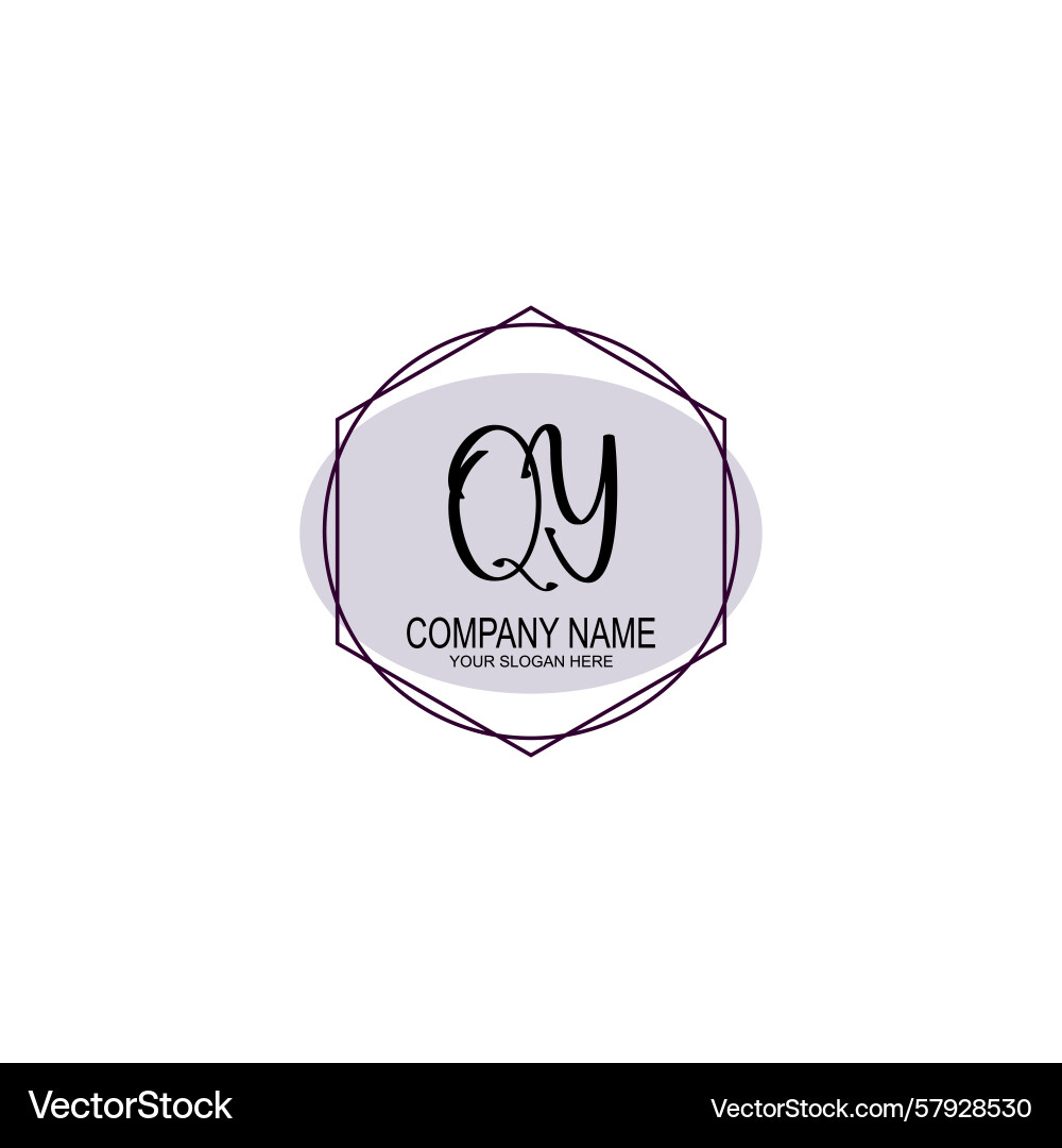 Handwriting logo concepts with initial qy Handwriting logo concepts with initial qy Vector Image