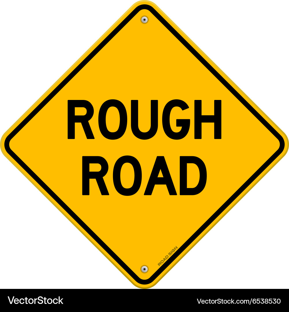 Rough road warning Vector Image