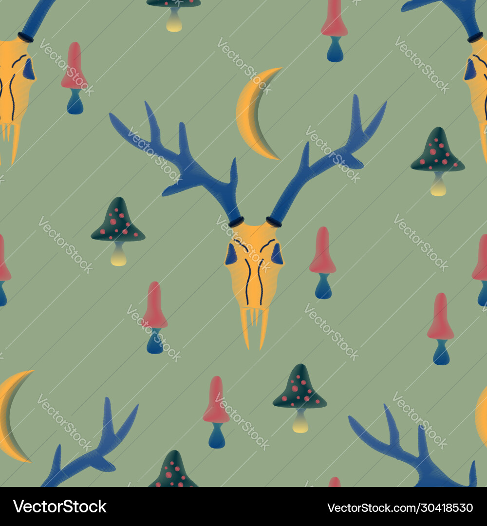 Seamless pattern with magical witchy elements Seamless pattern with magical witchy elements vector image