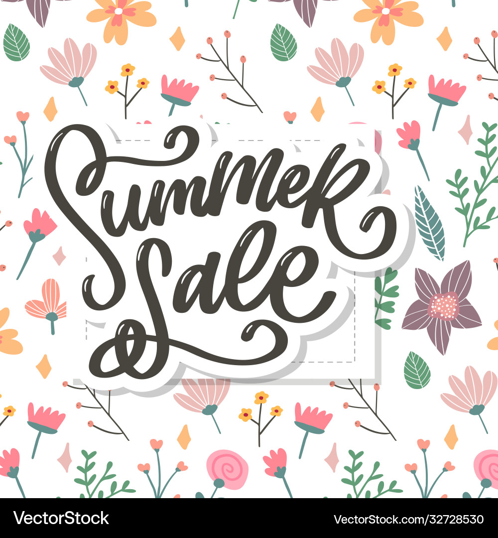 Trendy floral template summer flowers Trendy floral template summer flowers Vector Image