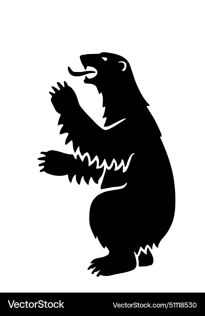 Wildbeast Bär Silhouette Form Wildbeast Bär Silhouette Form vektorbild