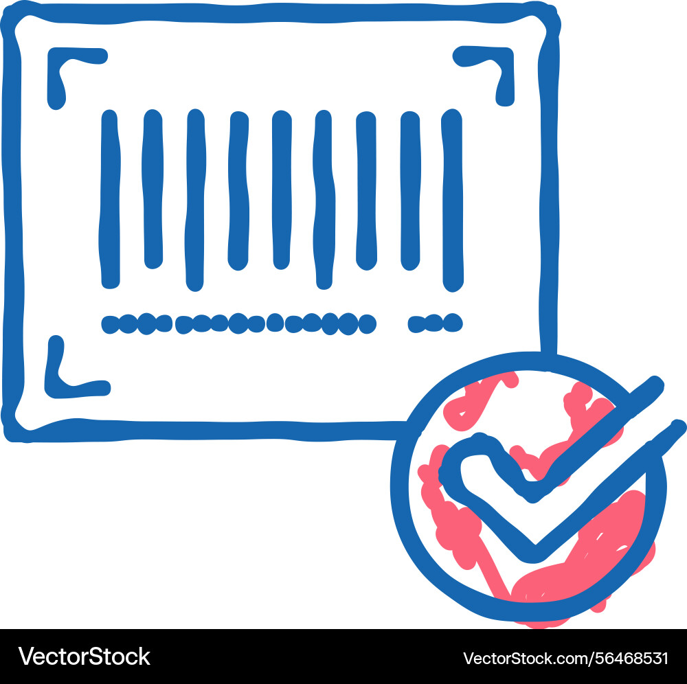 Approved qr code color icon isolated vector image