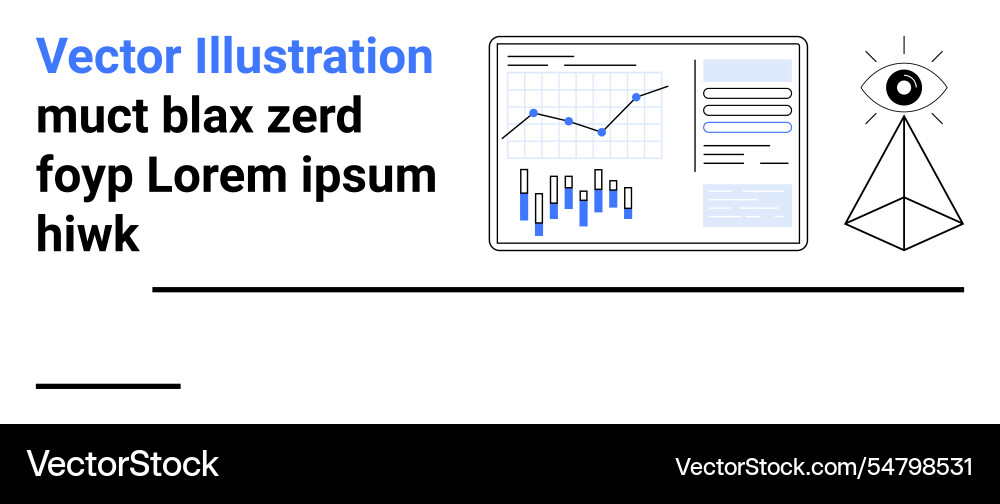 Business analytics dashboard with charts and data Vector Image