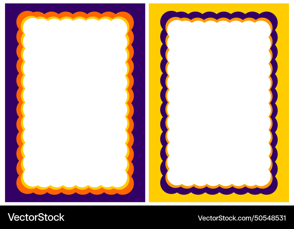 Frames for text in the style of hand drawn frame Vector Image