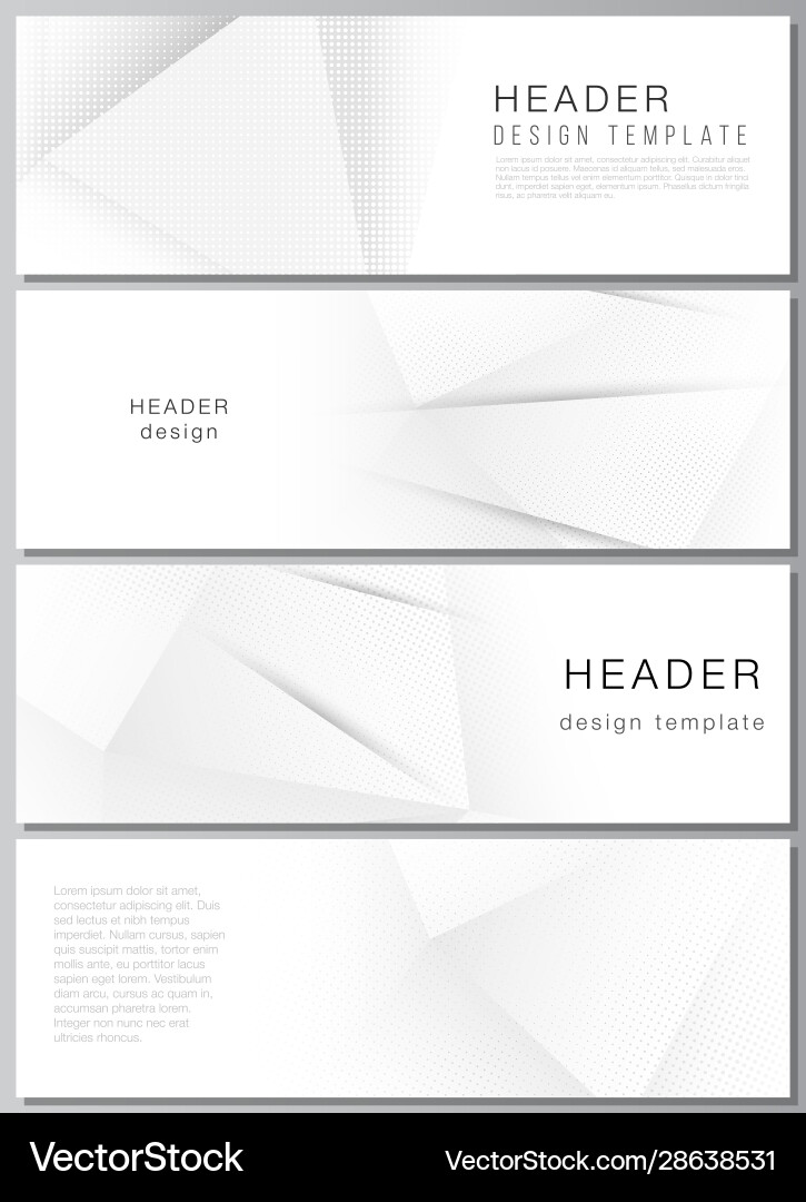 Layout headers banner design template Layout headers banner design template vector image