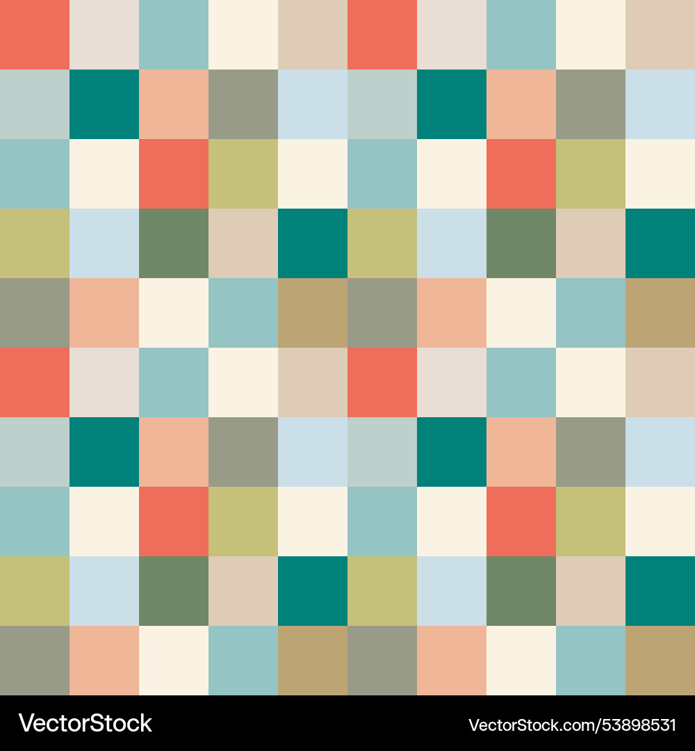 Seamless pattern with colorful checkerboard Vector Image