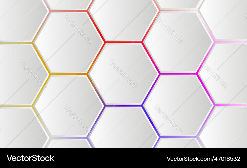 3D Hexagonal Technology Background vector image