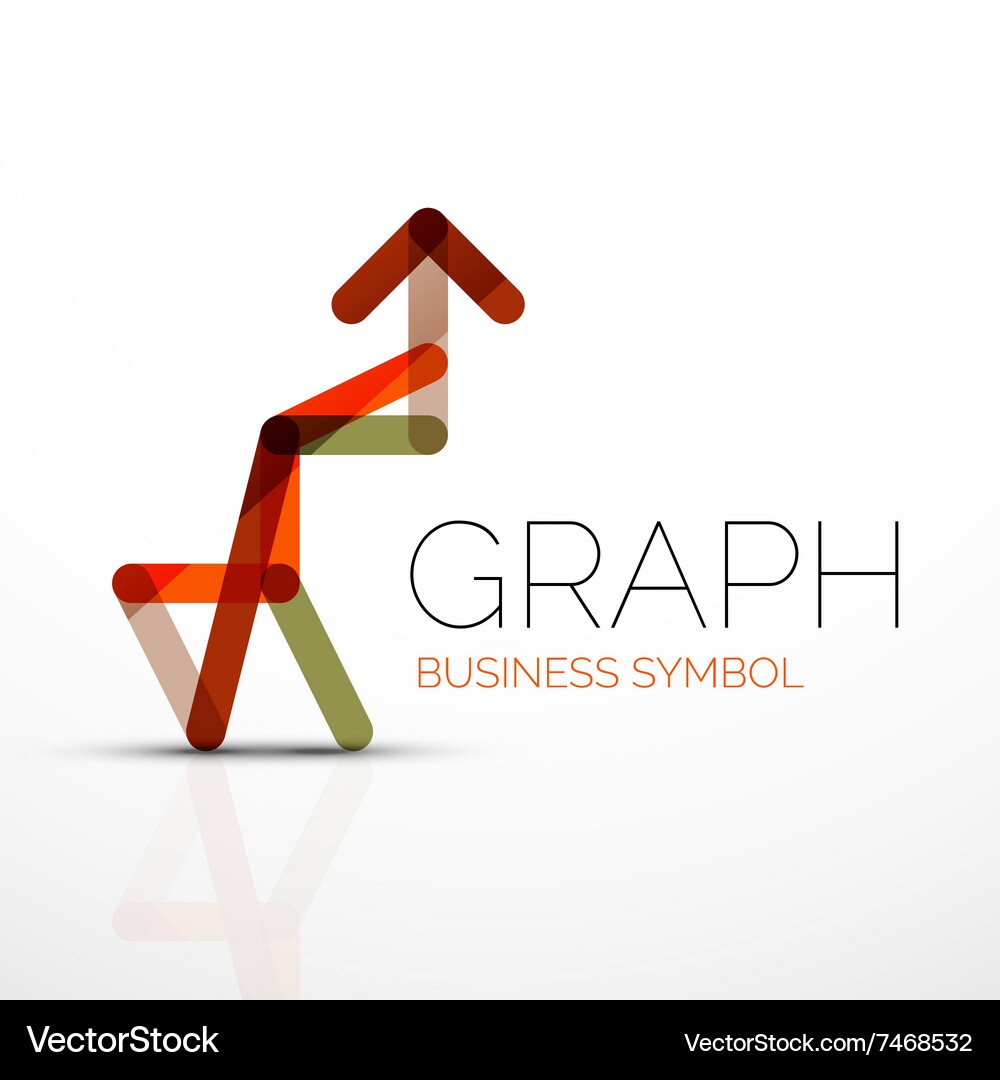 Abstract logo idea linear chart or graph Vector Image