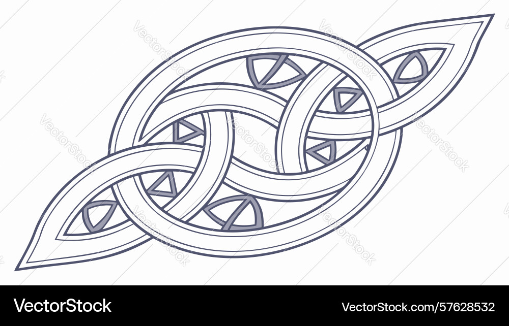 Celtic knot abstract design element in intricate vector image