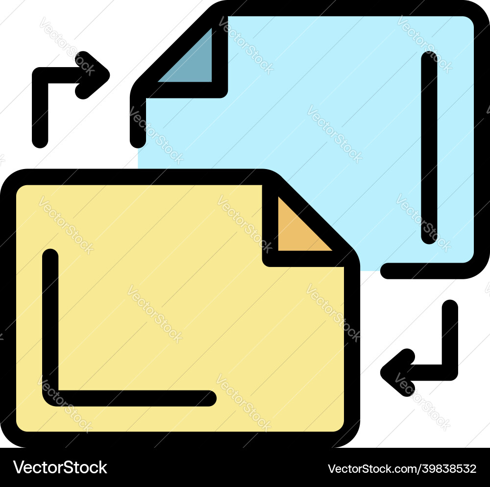 Copy editor file icon color outline Copy editor file icon color outline vector image