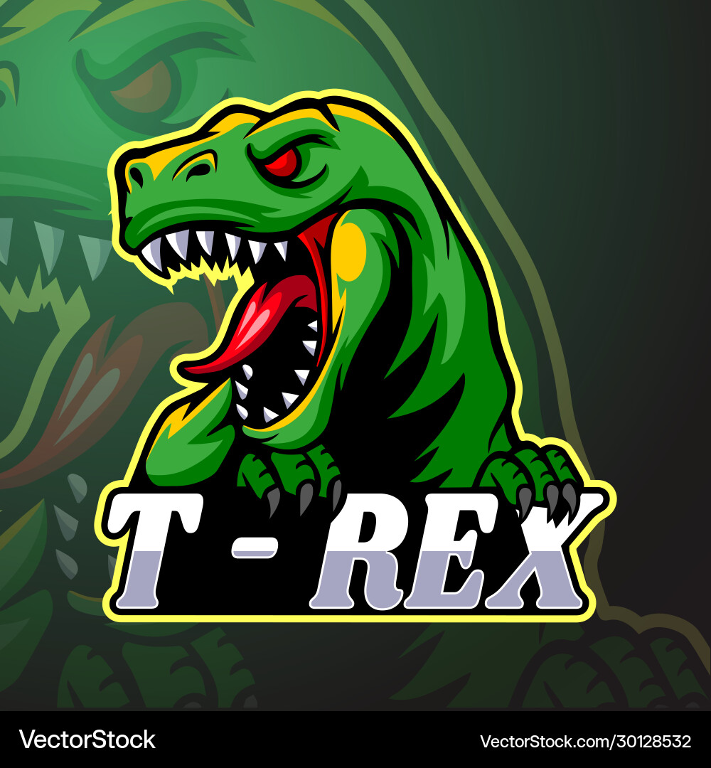 Dinosaur Mascot Logo - Rex Sport Vector Image