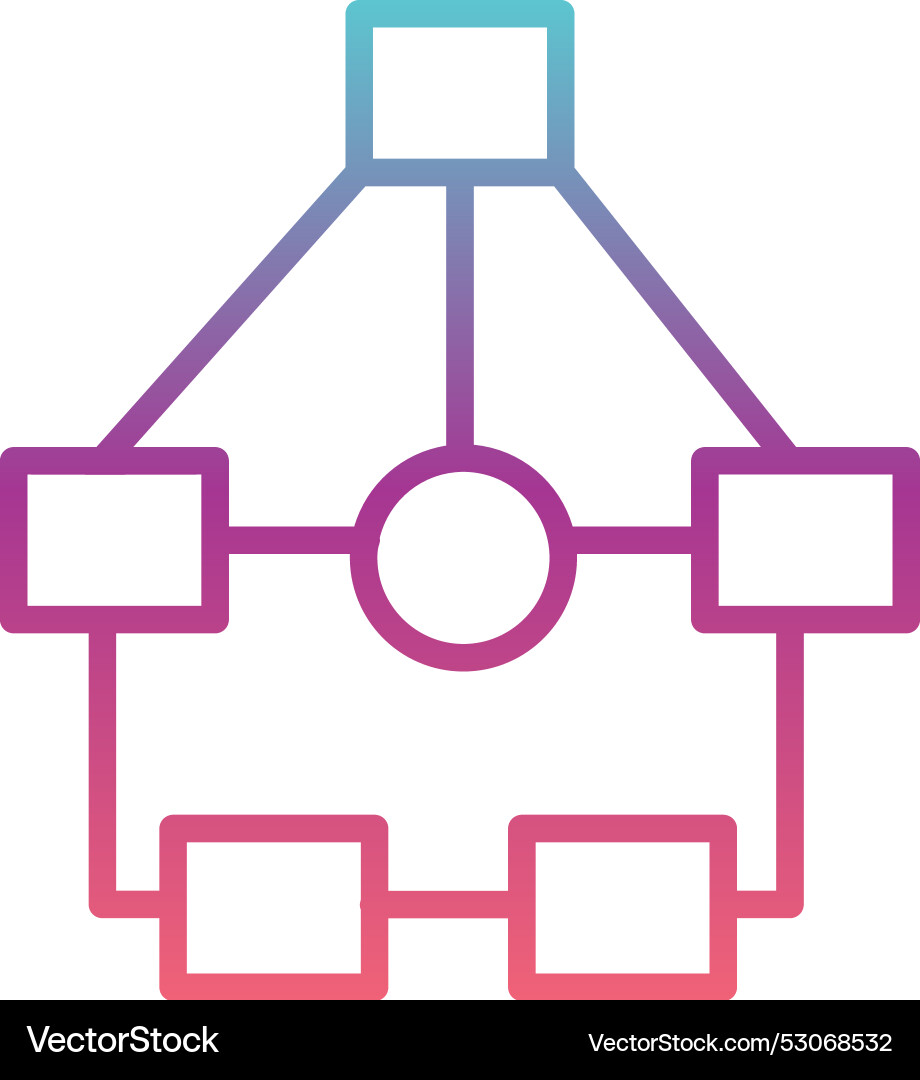 Flowchart line gradient design Vector Image
